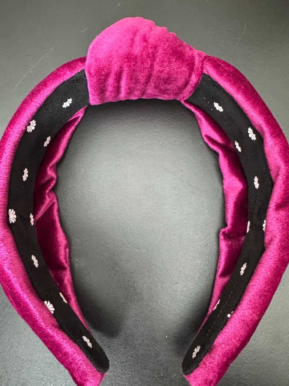 Lele Sadoughi Velvet Knotted Headband in dark fuchsia /purple